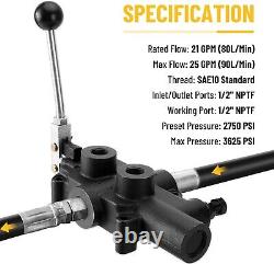 1 Spool 25GPM Hydraulic Log Splitter Directional Control Valve, 3625 PSI (1/2)