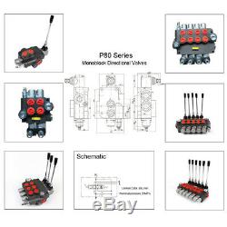 1 Spool Hydraulic Directional Control Valve 80L/min 21 GPM 4500PSI for Tractors