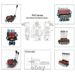 1 Spool Hydraulic Directional Control Valve Joystick 11GPM for Tractors Loaders