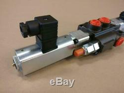 1 spool hydraulic solenoid directional control valve 13gpm 12VDC + hand control