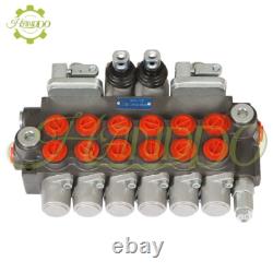 11 GPM 6 Spool Hydraulic Backhoe Directional Control Valve +Conversion Plug