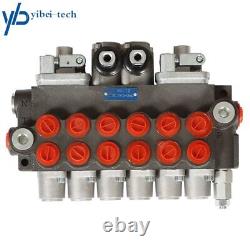 11 GPM 6 Spool Hydraulic Backhoe Directional Control Valve WithJoysticks 3625 PSI