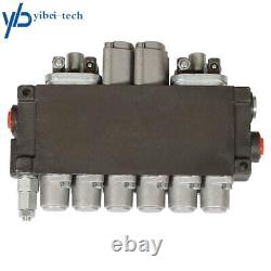 11 GPM 6 Spool Hydraulic Backhoe Directional Control Valve WithJoysticks 3625 PSI