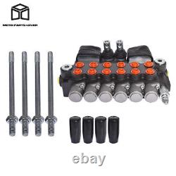 11 GPM 6 Spool Hydraulic Backhoe Directional Control Valve with 2 Joystick