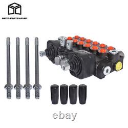 11 GPM 6 Spool Hydraulic Backhoe Directional Control Valve with 2 Joystick