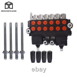 11 GPM 6 Spool Hydraulic Backhoe Directional Control Valve with 2 Joystick