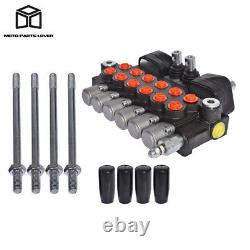 11 GPM 6 Spool Hydraulic Backhoe Directional Control Valve with 2 Joystick