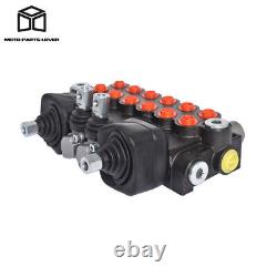 11 GPM 6 Spool Hydraulic Backhoe Directional Control Valve with 2 Joystick