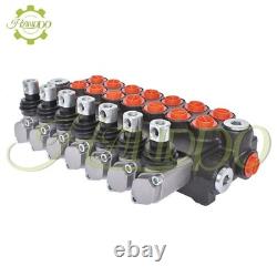 11 GPM 7 Spool Hydraulic Monoblock Double Acting Control Valve + conversion plug