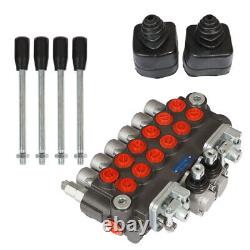 11 GPM Hydraulic Backhoe Directional Control Valve 6 Spool With 2 Joysticks