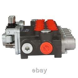 11 GPM Hydraulic Backhoe Directional Control Valve 6 Spool With 2 Joysticks