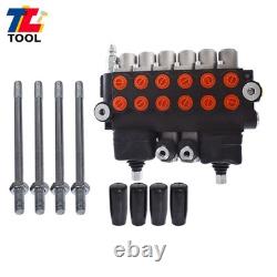 11 GPM Hydraulic Backhoe Directional Control Valve with 2 Joysticks 6 Spool