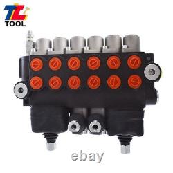 11 GPM Hydraulic Backhoe Directional Control Valve with 2 Joysticks 6 Spool