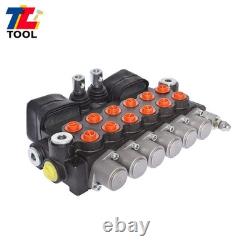 11 GPM Hydraulic Backhoe Directional Control Valve with 2 Joysticks 6 Spool