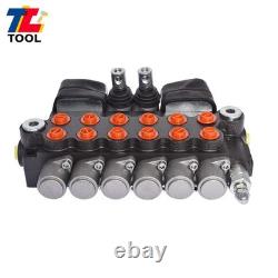 11 GPM Hydraulic Backhoe Directional Control Valve with 2 Joysticks 6 Spool