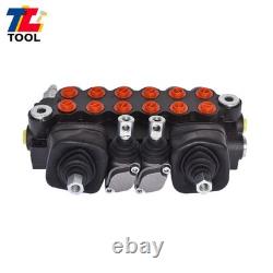 11 GPM Hydraulic Backhoe Directional Control Valve with 2 Joysticks 6 Spool