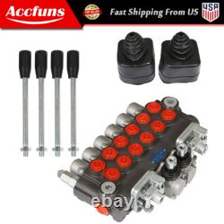 11 GPM Hydraulic Backhoe Directional Control Valve with 4 Joysticks 6 Spool New