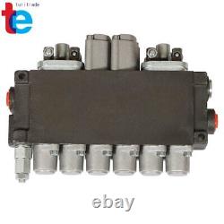 11 GPM Hydraulic Backhoe Directional Control Valve with 4 Joysticks 6 Spool New