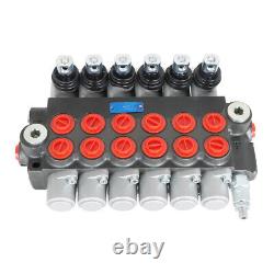 11GPM 6 Spool Hydraulic Directional Control Valve Adjustable 3600PSI