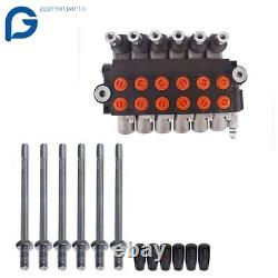 11GPM Adjustable Relief Valve 6 Spool Hydraulic Directional Control Valve