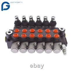 11GPM Adjustable Relief Valve 6 Spool Hydraulic Directional Control Valve