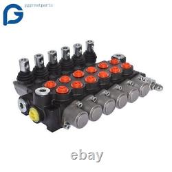 11GPM Adjustable Relief Valve 6 Spool Hydraulic Directional Control Valve