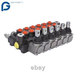 11GPM Adjustable Relief Valve 6 Spool Hydraulic Directional Control Valve