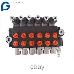 11GPM Adjustable Relief Valve 6 Spool Hydraulic Directional Control Valve