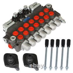 11GPM Hydraulic Directional Control Valve 7Spool 2JOYSTICK 40L BSPP Port