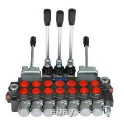 11GPM Hydraulic Directional Control Valve 7Spool 2JOYSTICK 40L BSPP Port