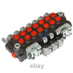 11GPM Hydraulic Directional Control Valve 7Spool 2JOYSTICK 40L BSPP Port