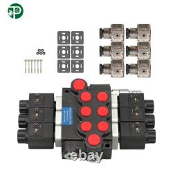 13 GPM, 3 Spool 12V, Hydraulic Monoblock Solenoid Directional Control Valve DC