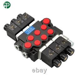 13 GPM, 3 Spool 12V, Hydraulic Monoblock Solenoid Directional Control Valve DC