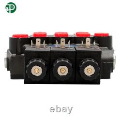 13 GPM, 3 Spool 12V, Hydraulic Monoblock Solenoid Directional Control Valve DC