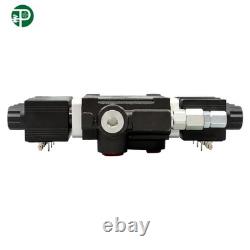 13 GPM, 3 Spool 12V, Hydraulic Monoblock Solenoid Directional Control Valve DC