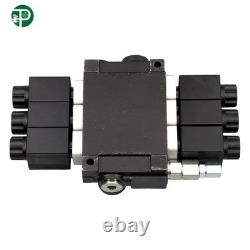 13 GPM, 3 Spool 12V, Hydraulic Monoblock Solenoid Directional Control Valve DC