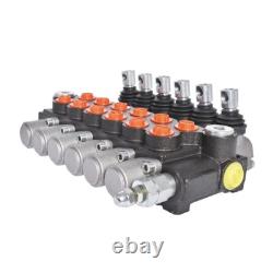 13 GPM 6 Spool 3600 PSI Hydraulic Control Valve Double Acting SAE Ports
