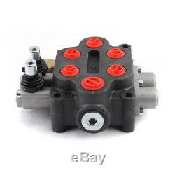 1PC 2Spool Hydraulic Directional Control Valve Tractor 3000PSI Double Acting New