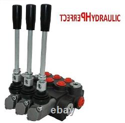 1x FLOATING 3 Spool Hydraulic Directional Control Valves 2x DA Double 80L 21 gpm