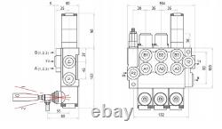 1x FLOATING spool 3 Bank Hydraulic Directional Control Valve 11gpm 40L 2x DA ex