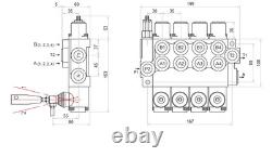 1x FLOATING spool 4 Bank Hydraulic Directional Control Valve 11gpm 40L 3x DA ex