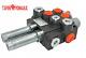 1x Single Acting 2 Bank Hydraulic Directional Control Valve 11gpm 40l Cable Kit