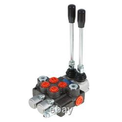 2 Spool 11GPM Hydraulic Directional Control Valve 3625PSI SAE Ports for Tractors