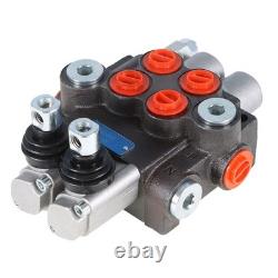 2 Spool 11GPM Hydraulic Directional Control Valve 3625PSI SAE Ports for Tractors