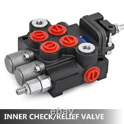 2-Spool 11GPM Hydraulic Joystick Control Valve Double Acting Directional Valve