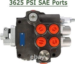 2 Spool 21GPM Hydraulic Directional Control Valve, 3625PSI SAE Ports Double