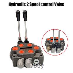 2 Spool 25 GPM Hydraulic Directional Control Valve, 3000 PSI, BSPP Interface