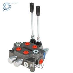 2 Spool 25GPM Hydraulic Directional Control Valve 3000 PSI, BSPP Interface