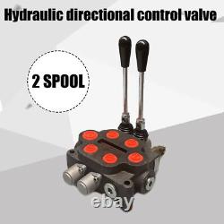 2 Spool 25GPM Hydraulic Directional Control Valve Double Acting Tractor Loader