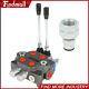 2 Spool 25gpm Hydraulic Directional Control Valve Tractor Bspp + Conversion Plug